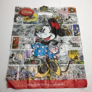 Disney Store Mickey Minnie Mouse Recycled Plastic Shopping Bag Comic Strip